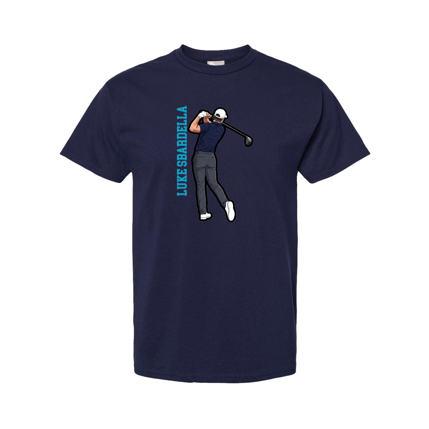 Tee — Name Vertical in Navy