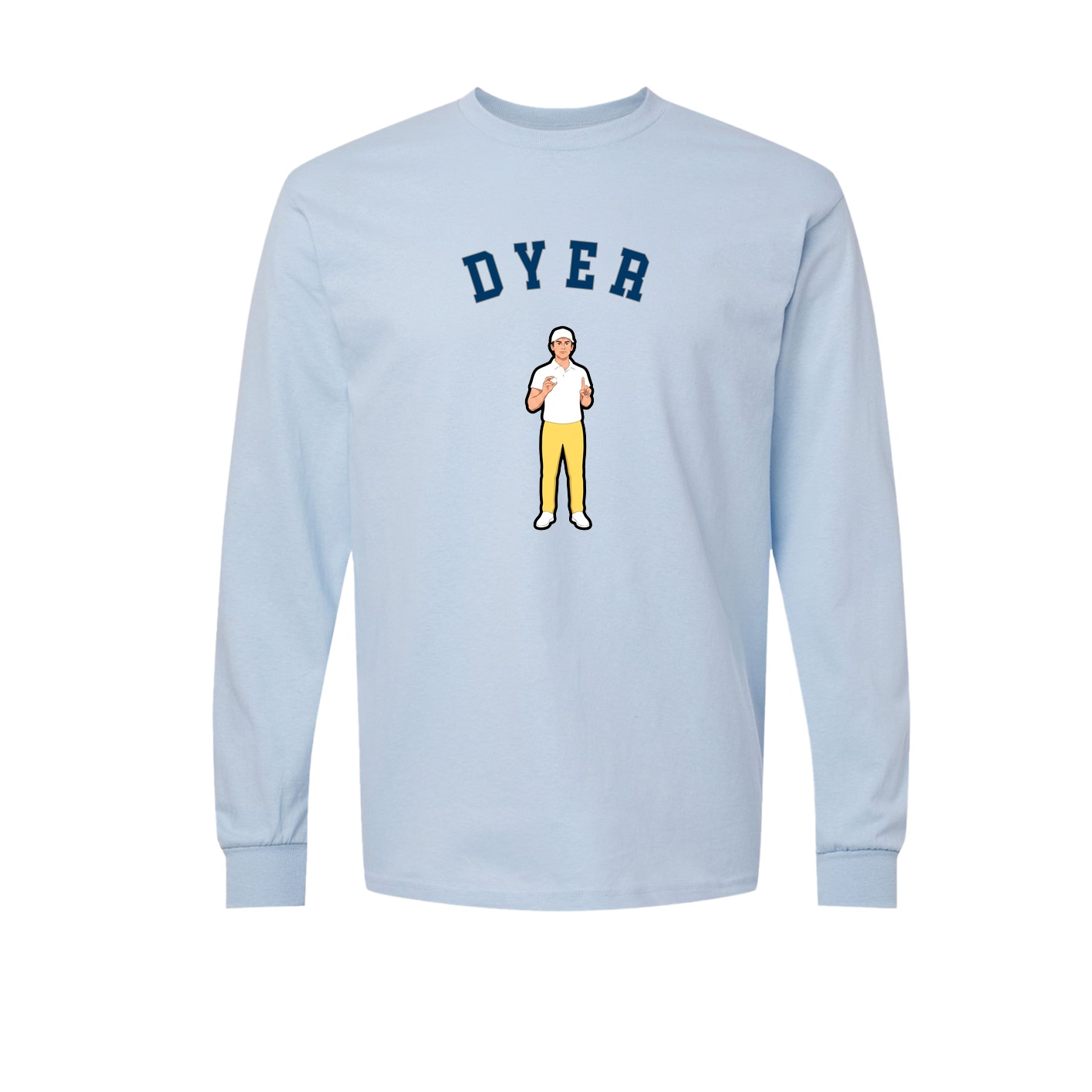 Long Sleeve Tee — Shirsey Arch in Light Blue