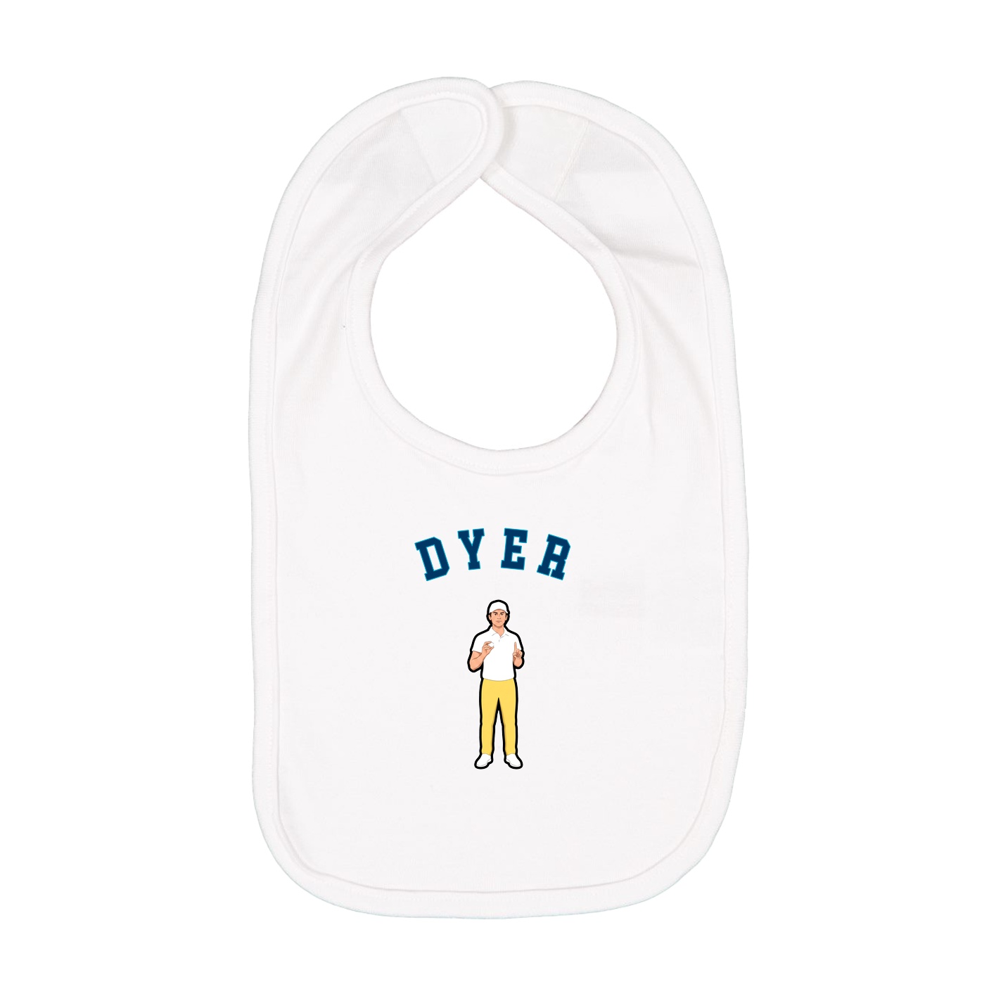 Infant Bib — Shirsey Arch in White