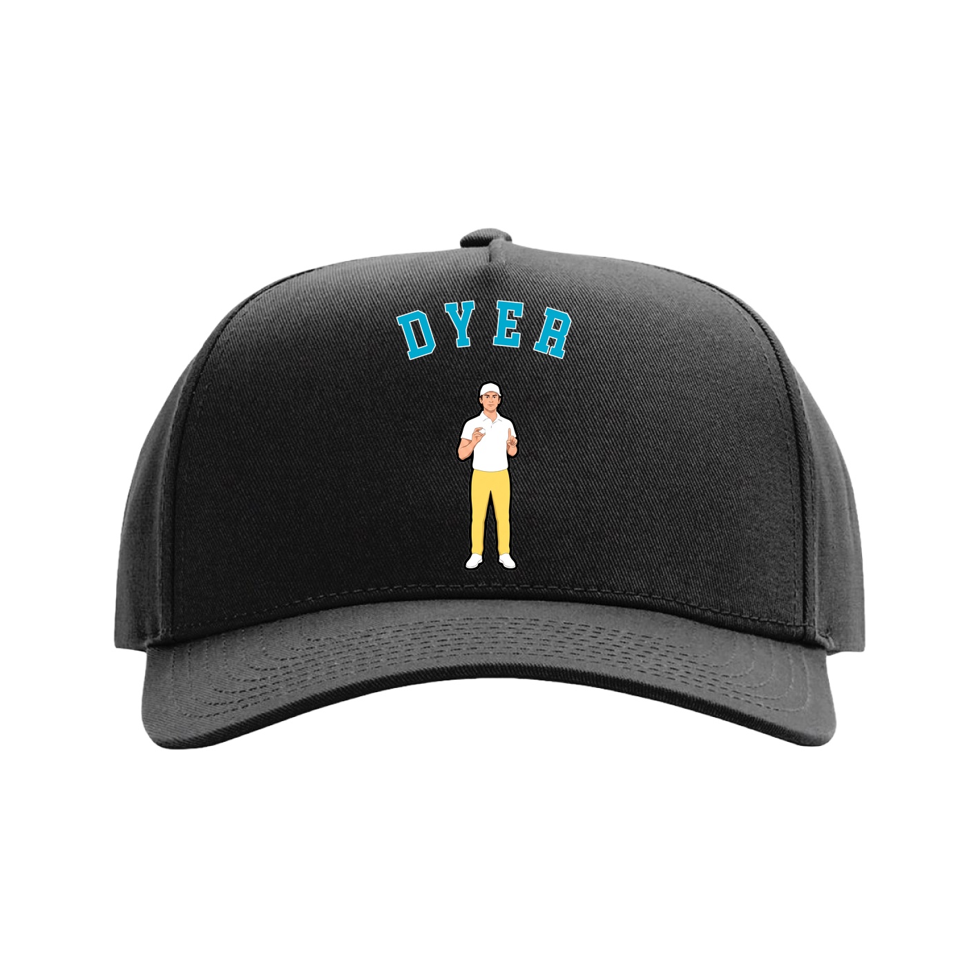 Full Fabric Five-Panel Champ Cap — Shirsey Arch in Black
