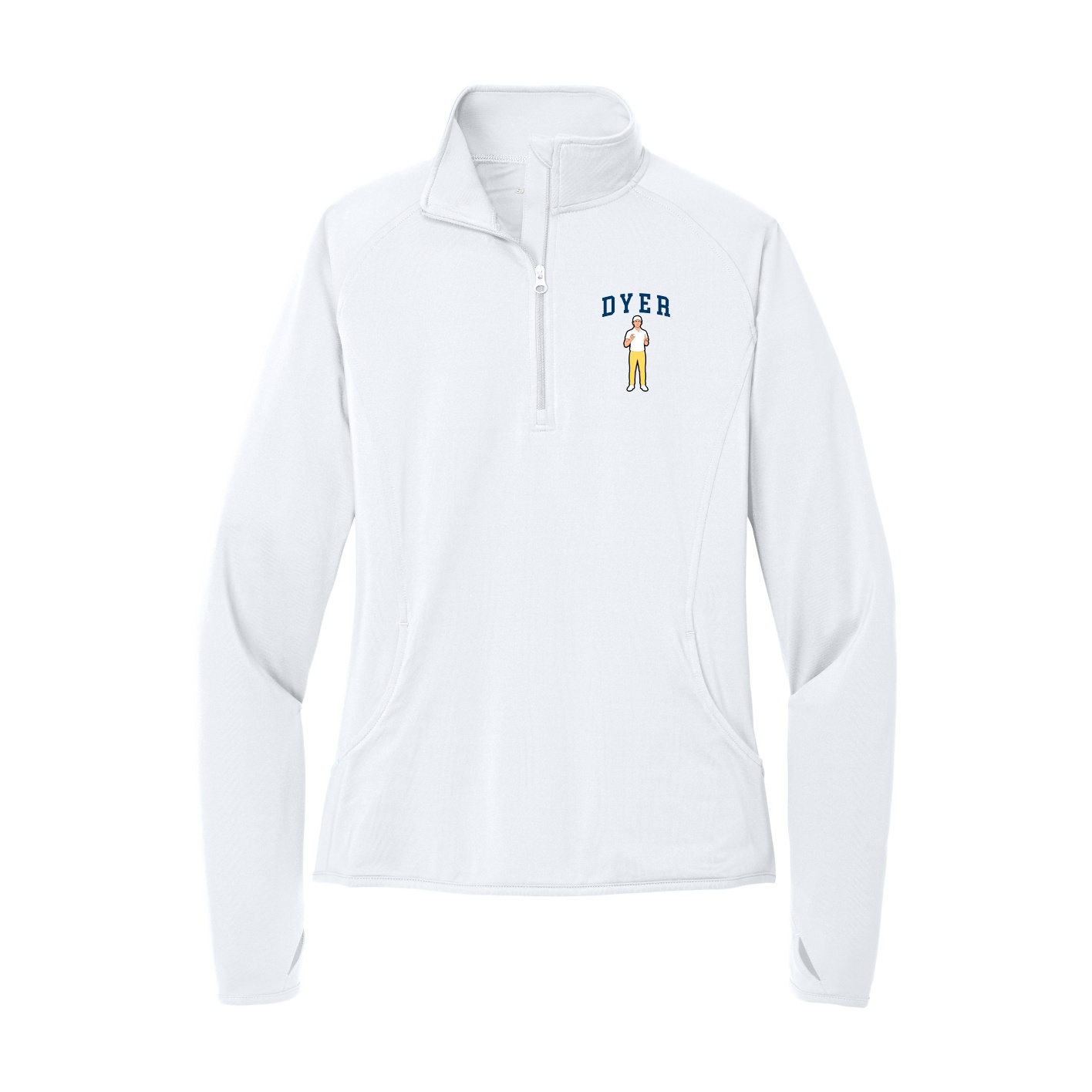 Women's Q-Zip Pullover — Shirsey in White