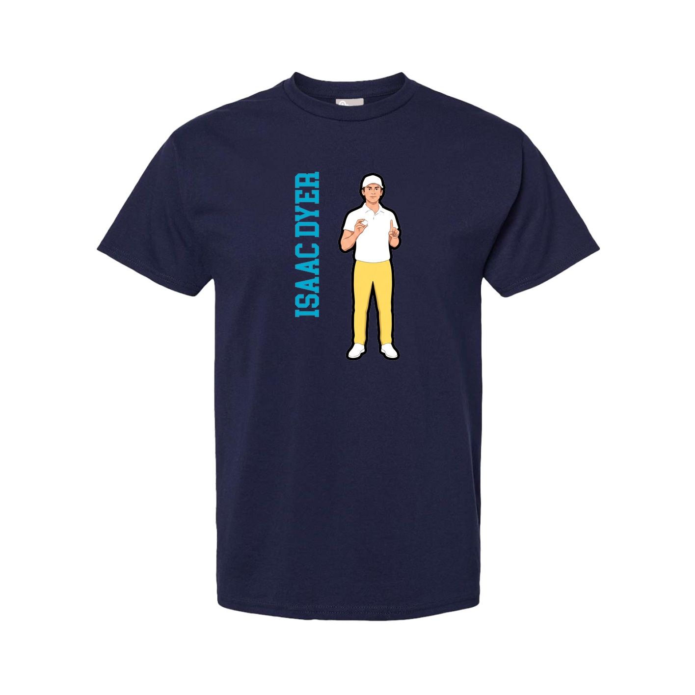 Youth Tee — Name Vertical in Navy