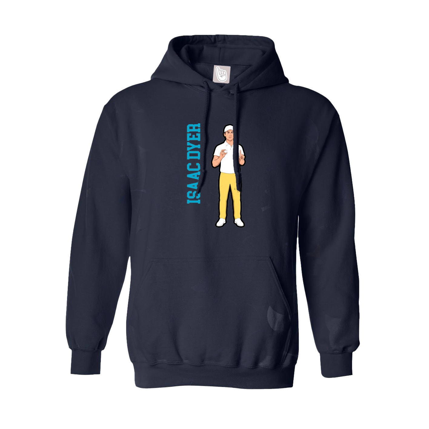 Youth Hoodie — Name Vertical in Navy