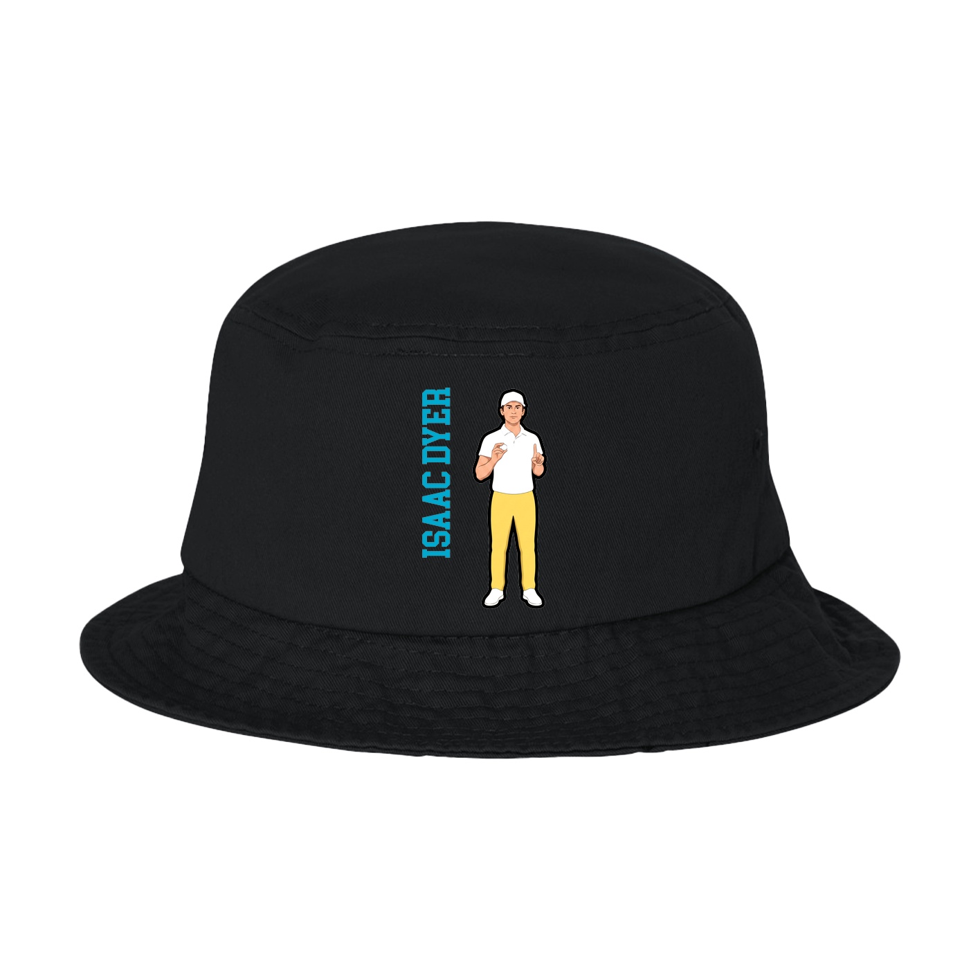 Bucket Cap — Name Vertical in Black