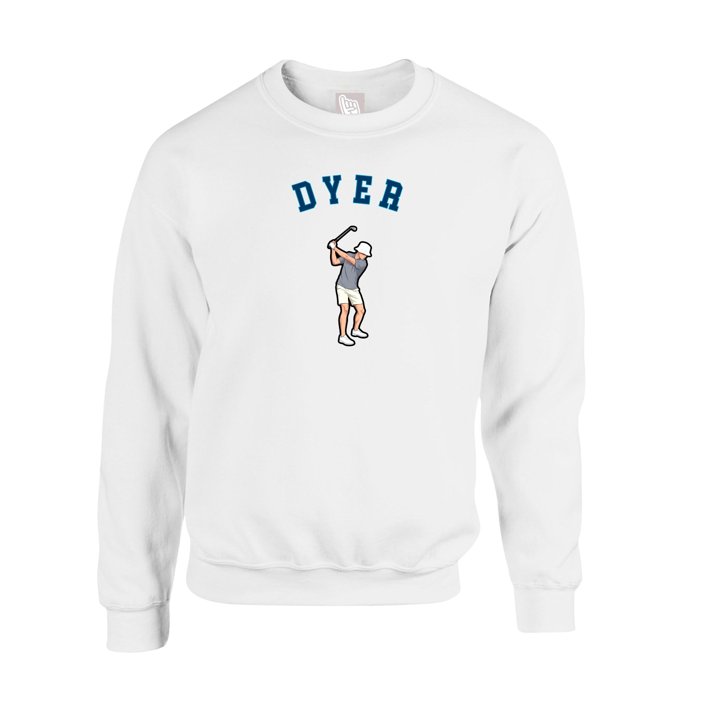 Fleece Crew — Shirsey Arch in White
