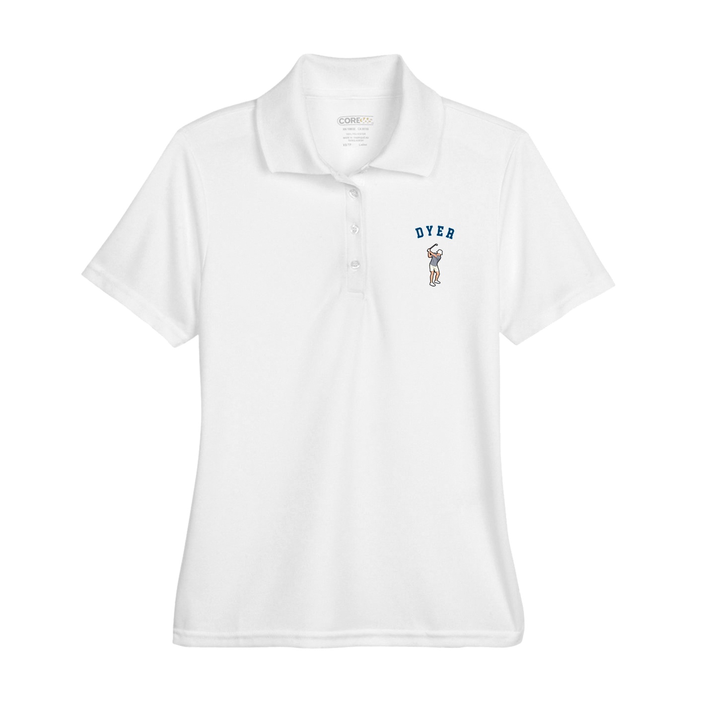 Womens Performance Polo — Shirsey Arch in White