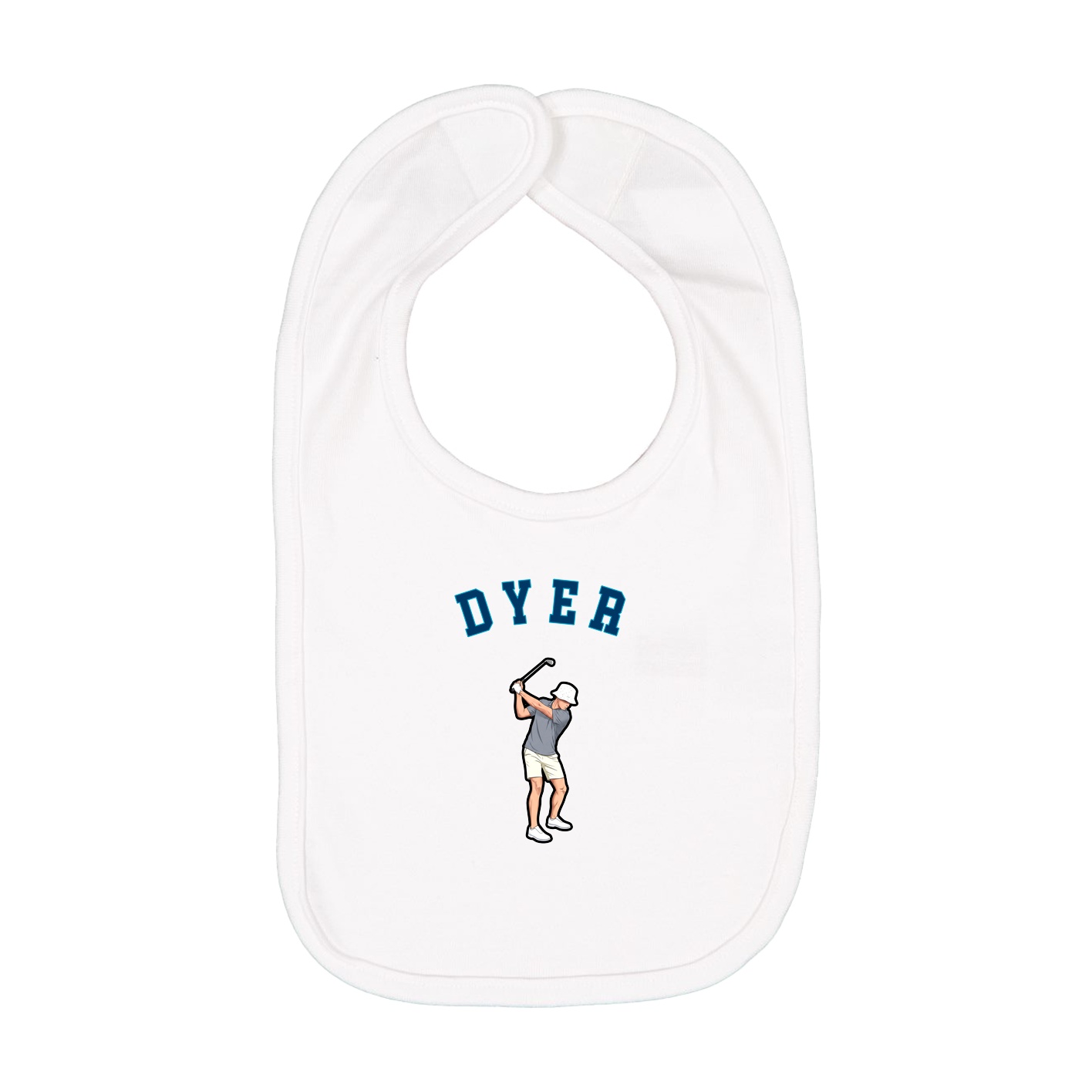 Infant Bib — Shirsey Arch in White