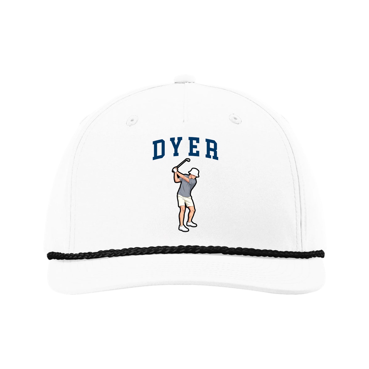 Five-Panel Classic Rope Cap — Shirsey in White