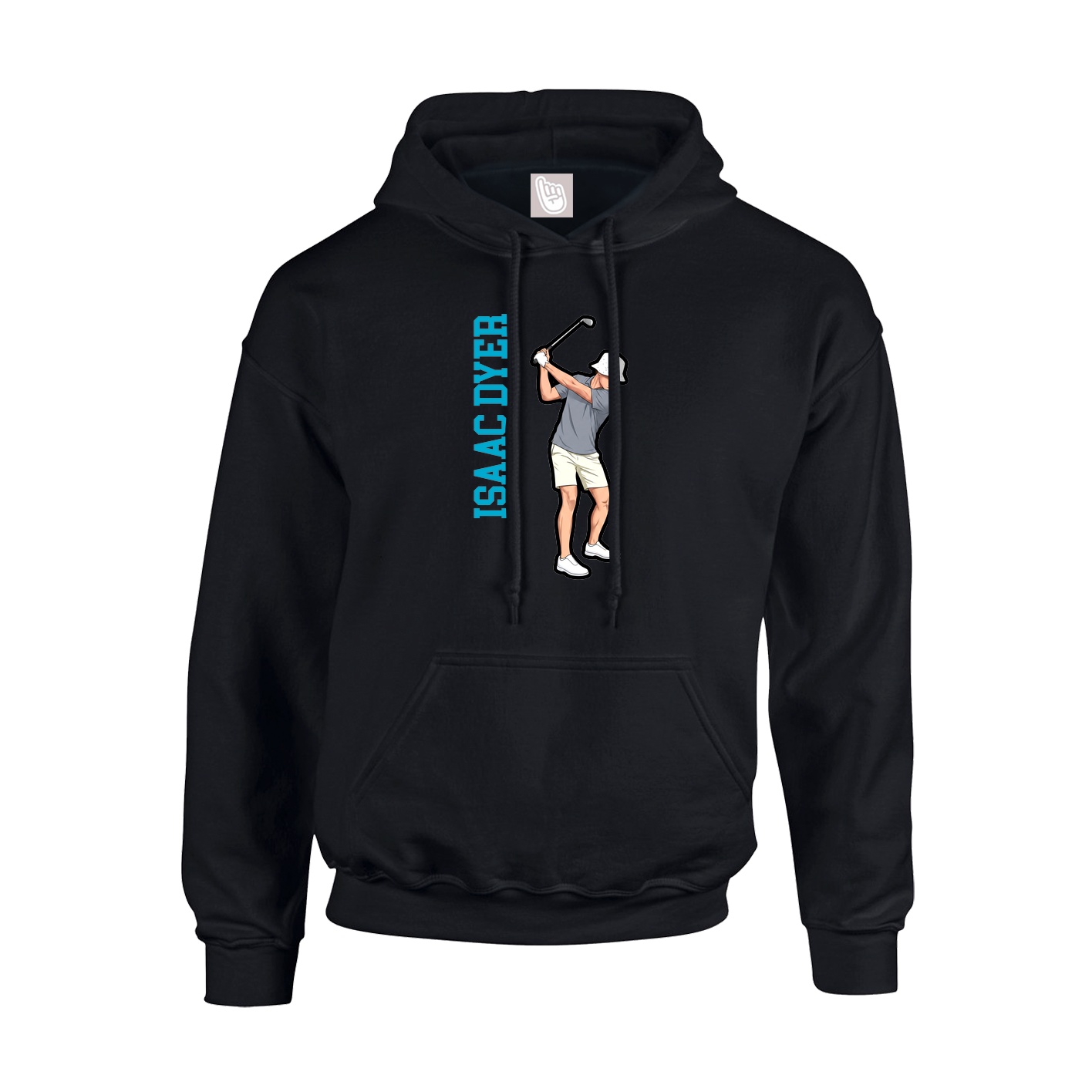 Hoodie — Name Vertical in Black