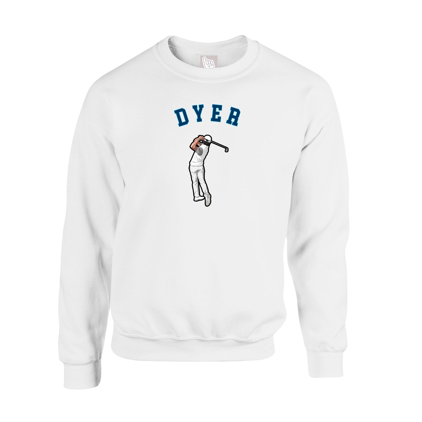 Fleece Crew — Shirsey Arch in White
