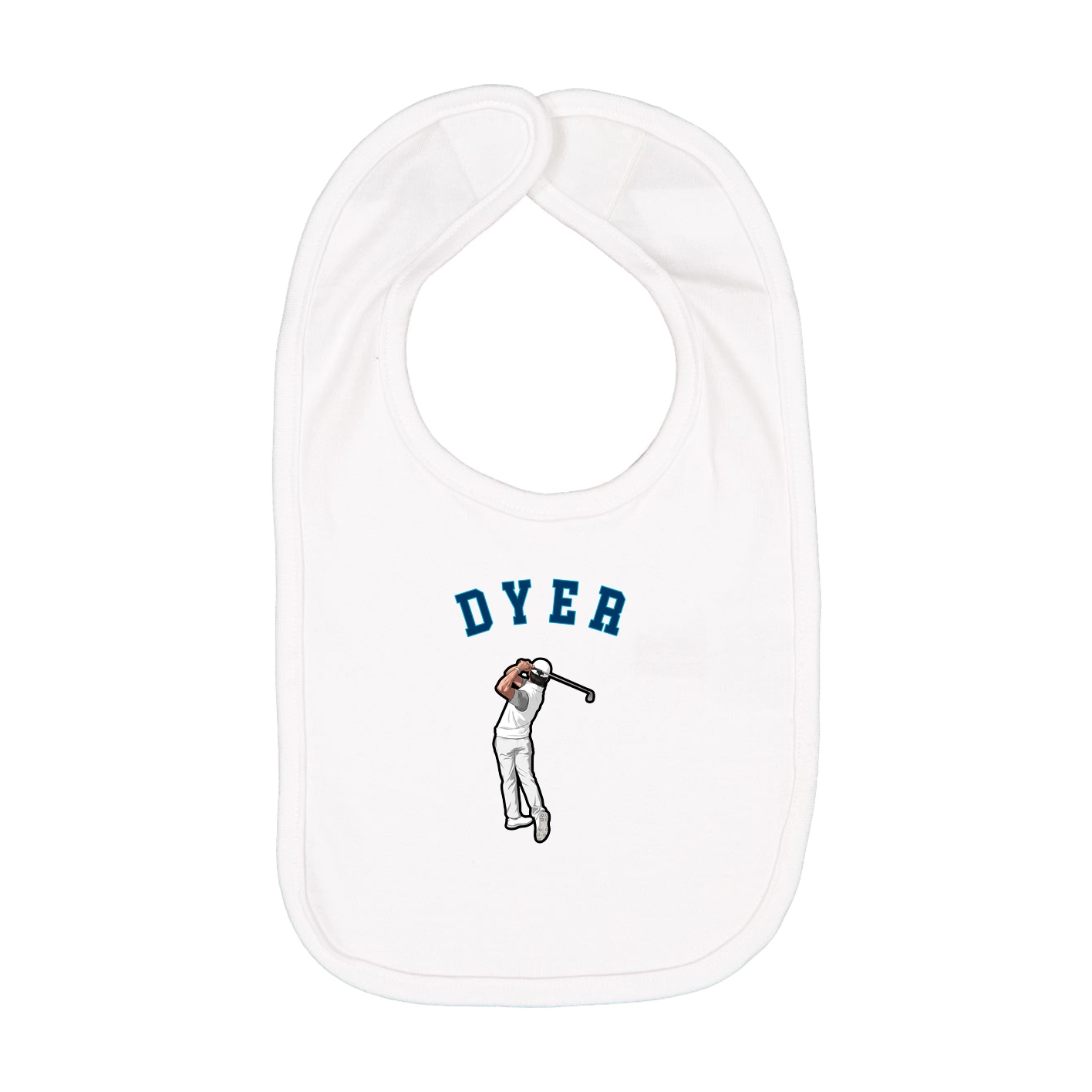 Infant Bib — Shirsey Arch in White