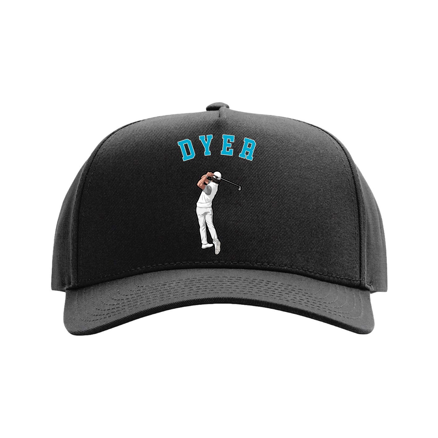 Full Fabric Five-Panel Champ Cap — Shirsey Arch in Black