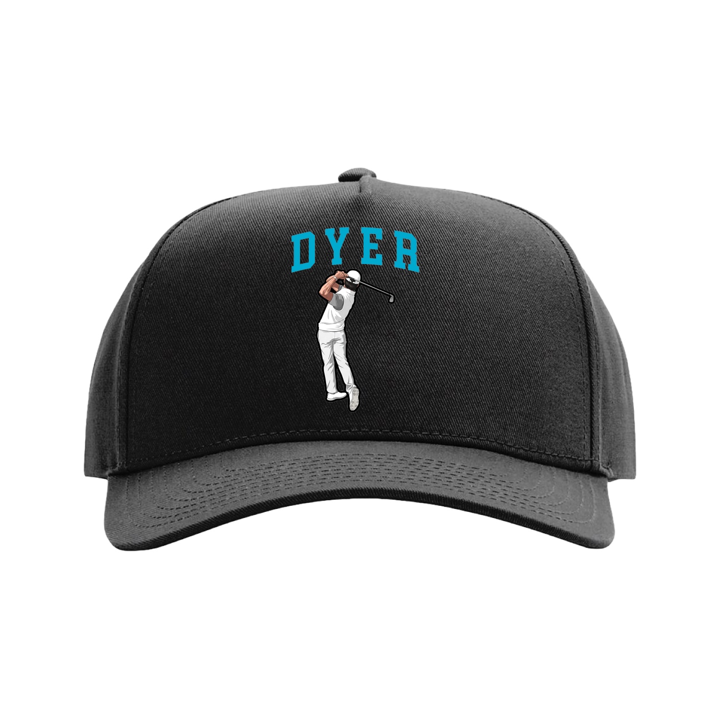 Full Fabric Five-Panel Champ Cap — Shirsey in Black