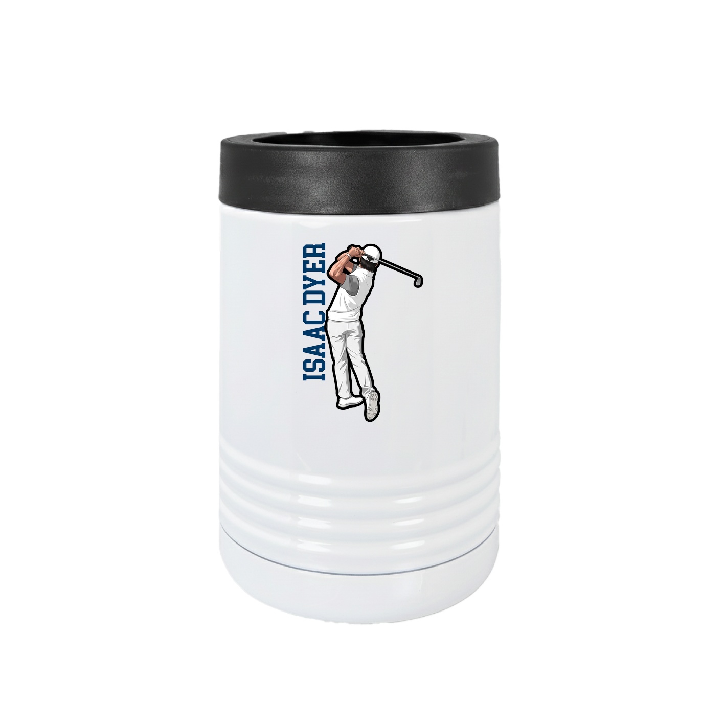 Beverage Holder — Name Vertical in White
