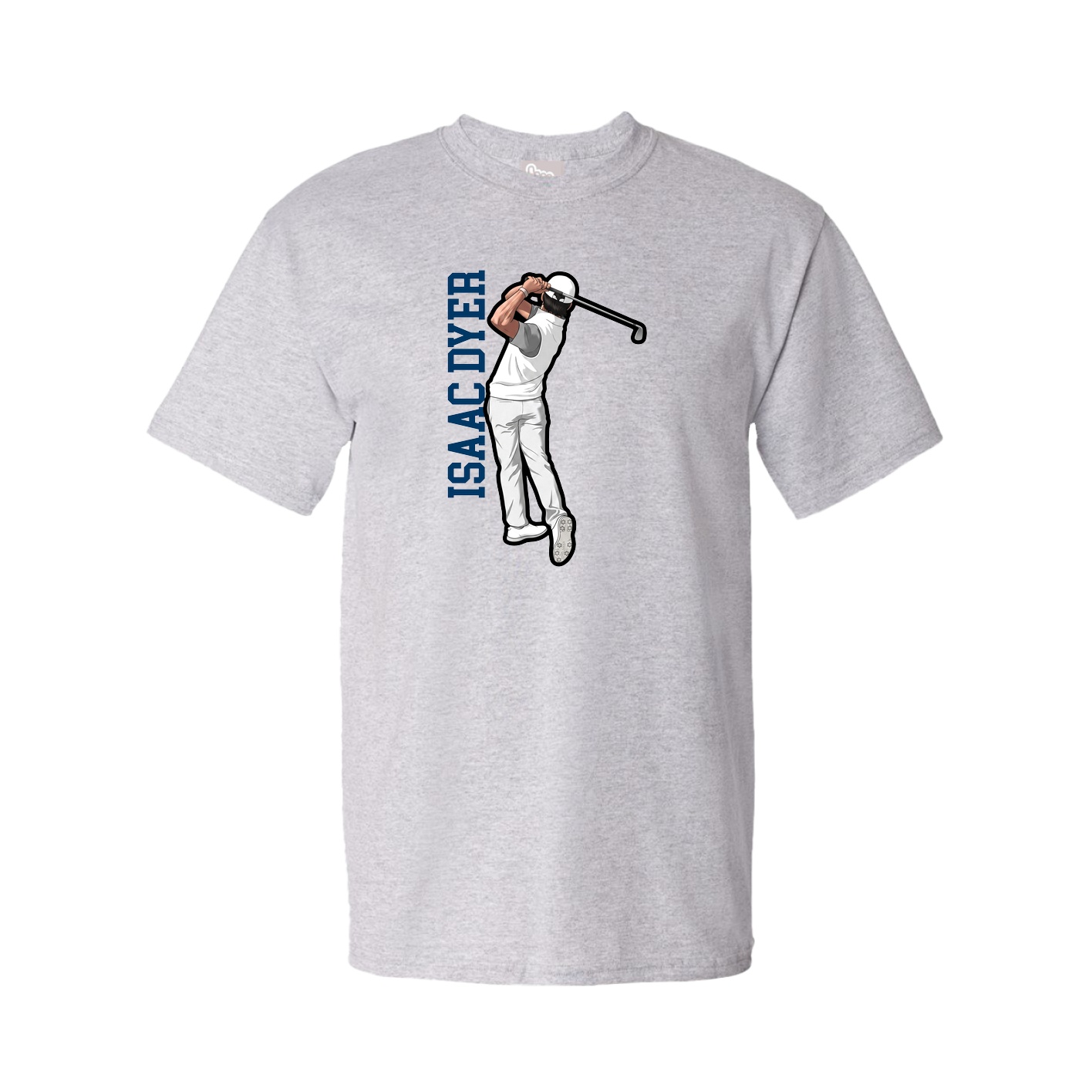 Youth Tee — Name Vertical in Grey