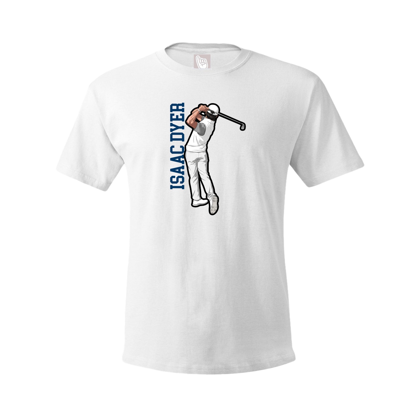 Youth Tee — Name Vertical in White