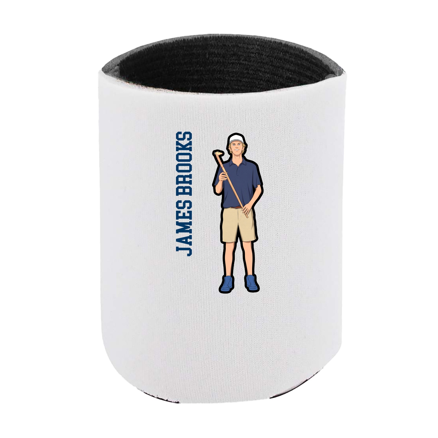 Can Holder — Name Vertical in White