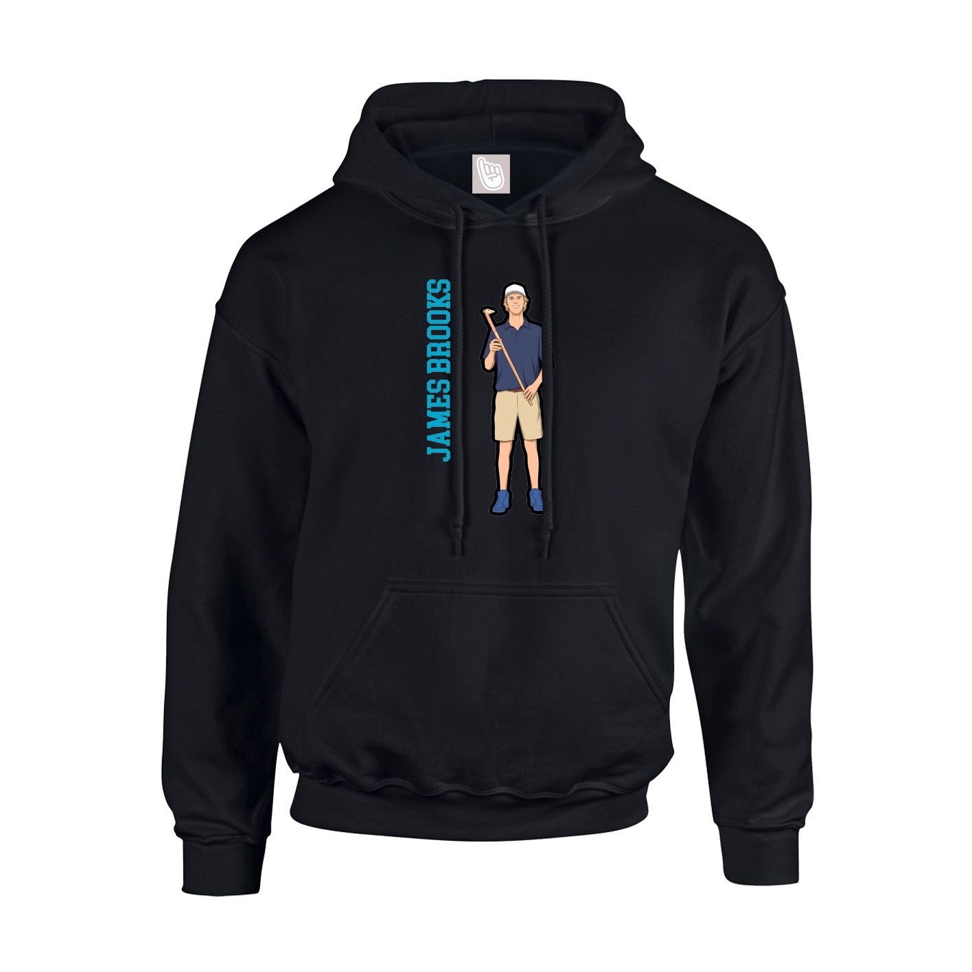 Hoodie — Name Vertical in Black