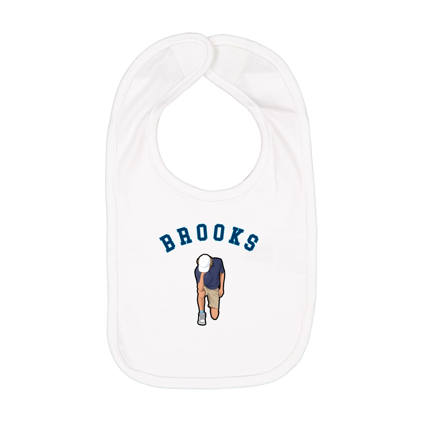 Infant Bib — Shirsey Arch in White