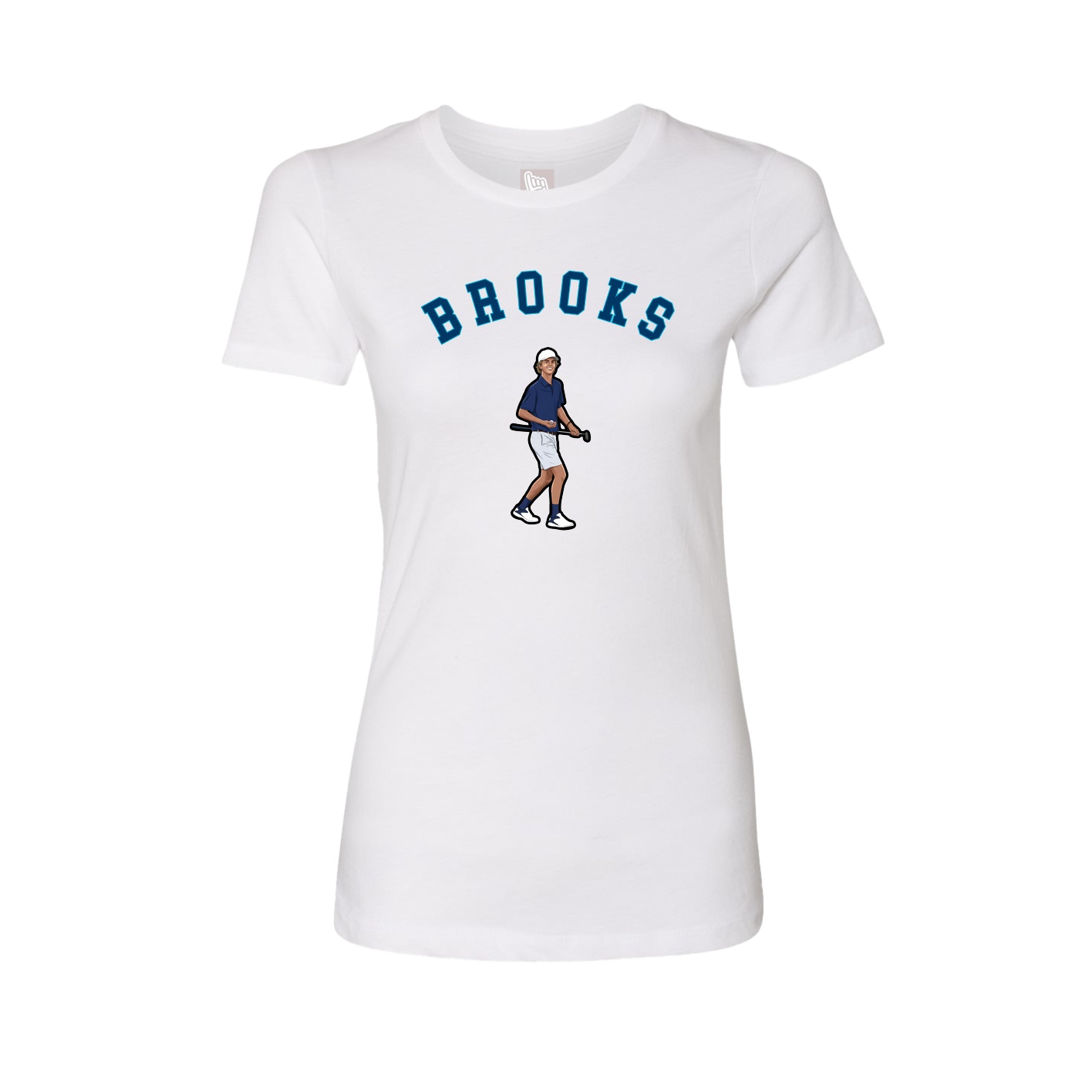 Fitted Women's Tee — Shirsey Arch in White
