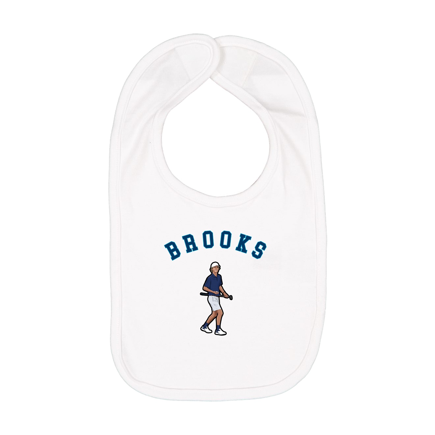 Infant Bib — Shirsey Arch in White