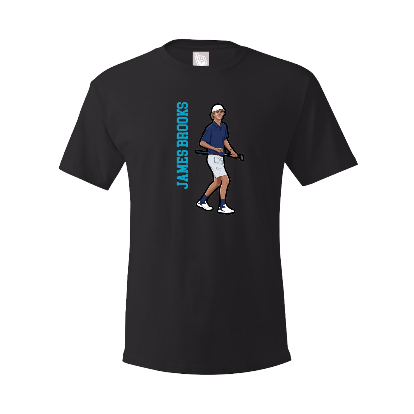 Youth Tee — Name Vertical in Black