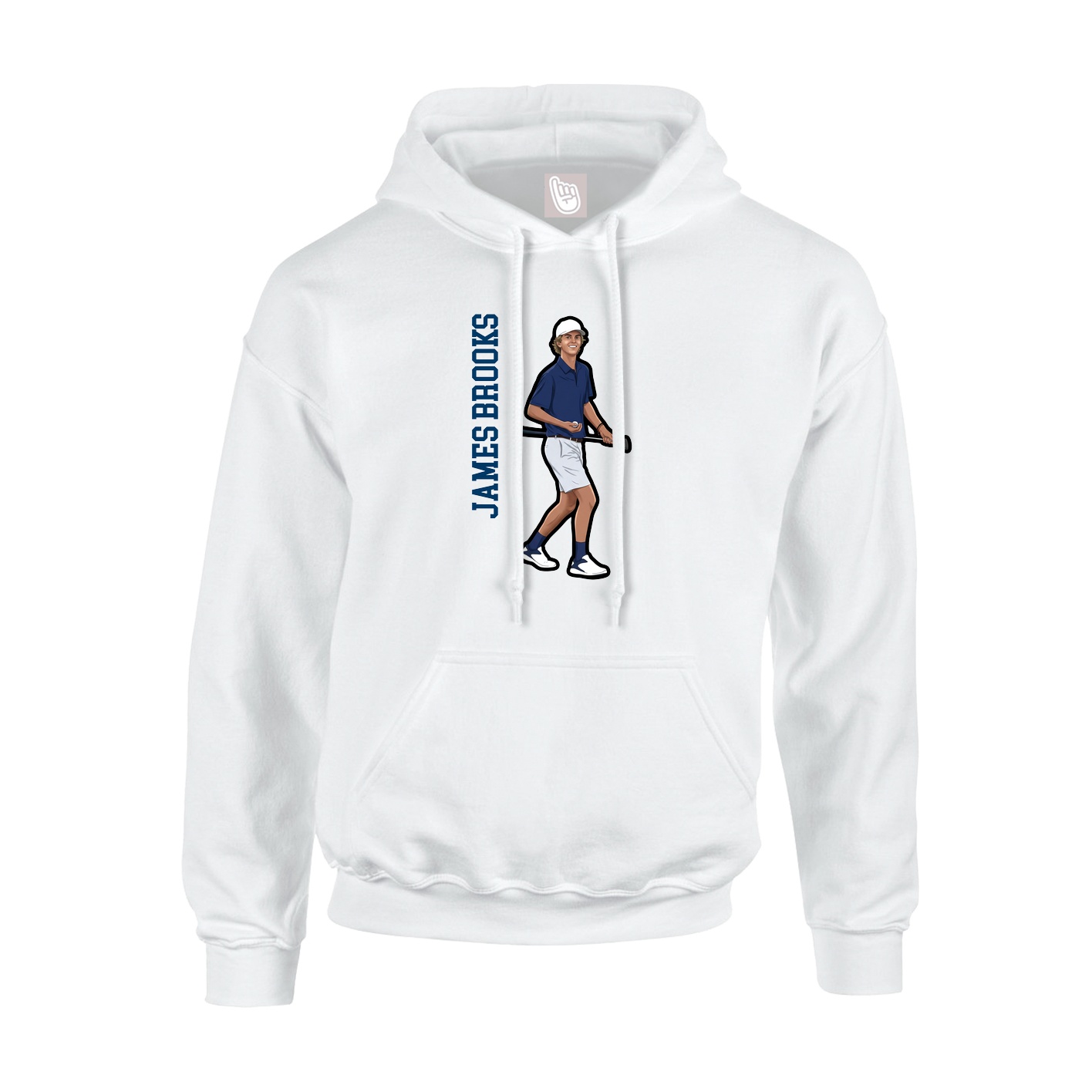 Hoodie — Name Vertical in White