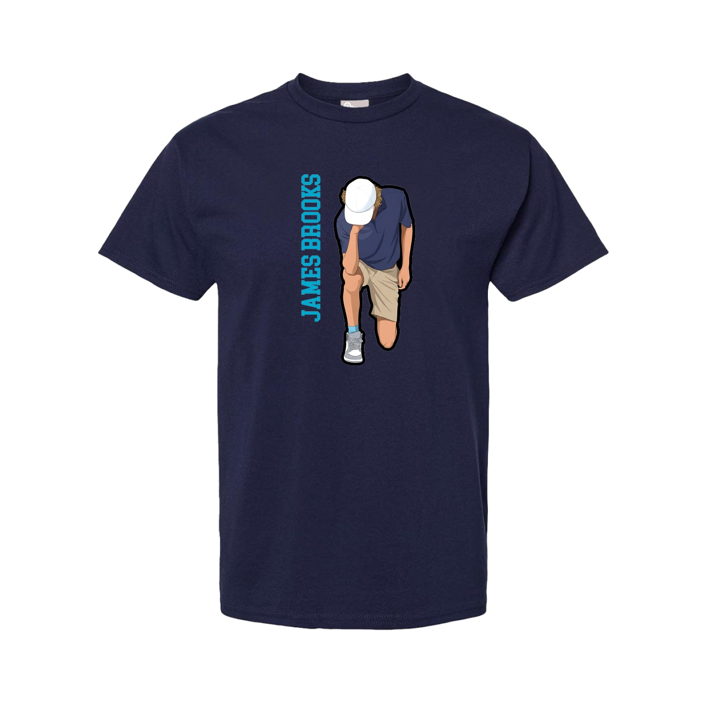 Youth Tee — Name Vertical in Navy