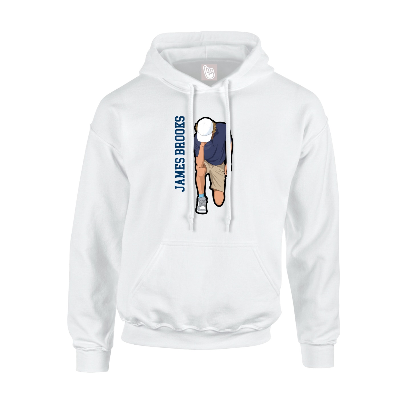 Hoodie — Name Vertical in White