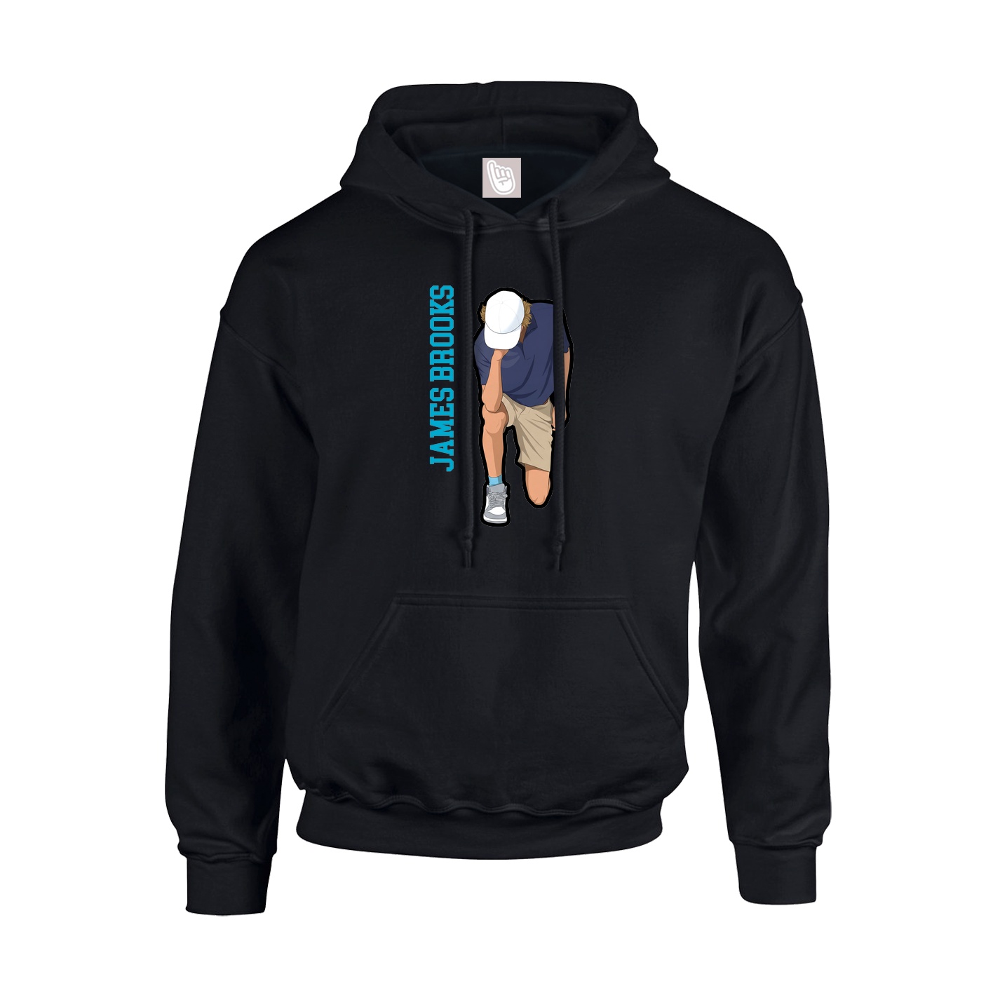 Youth Hoodie — Name Vertical in Black