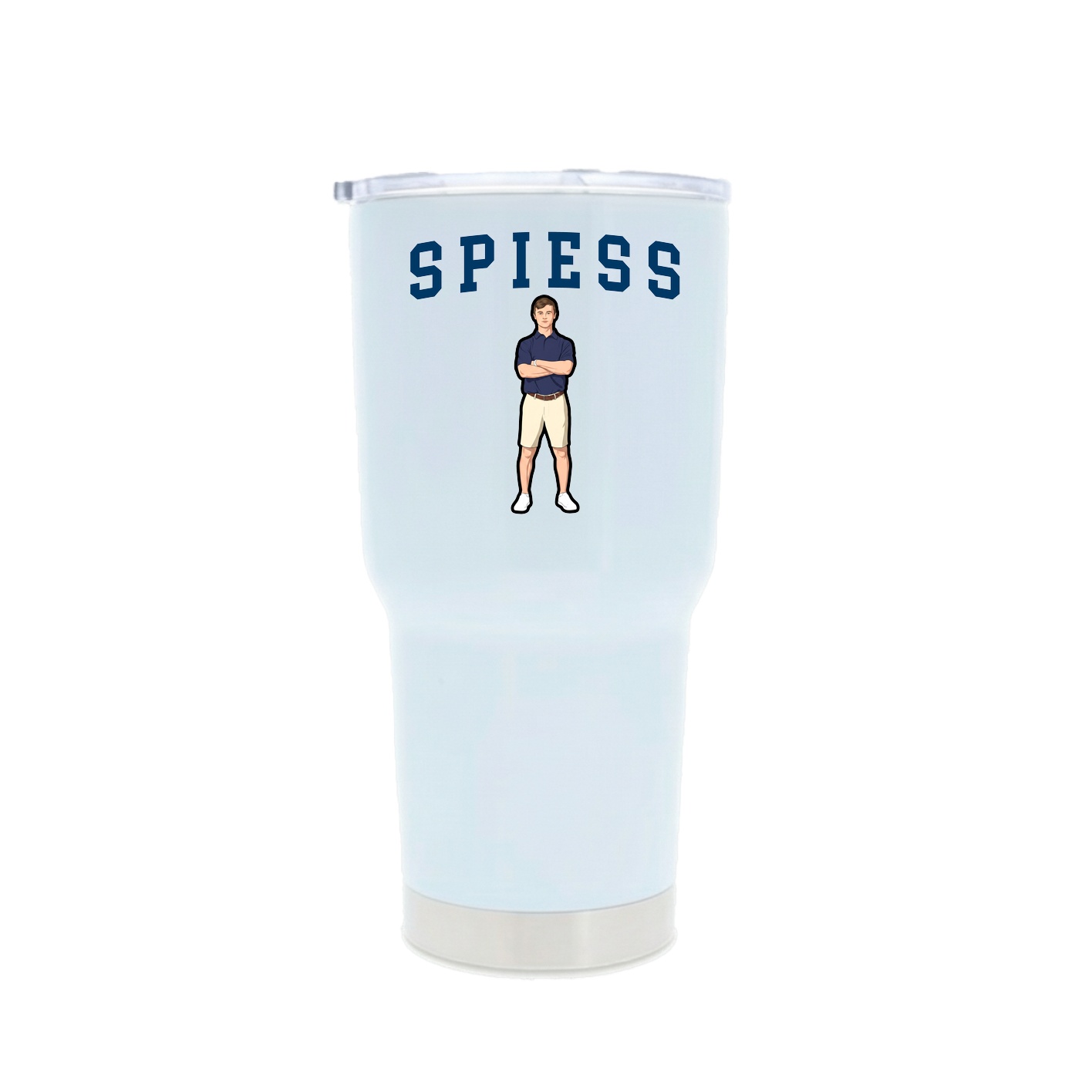 30oz Stainless Steel Tumbler — Shirsey in White