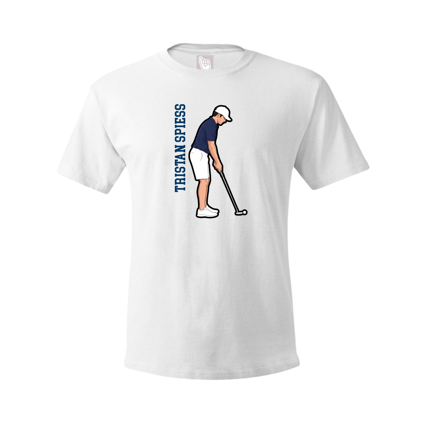 Youth Tee — Name Vertical in White