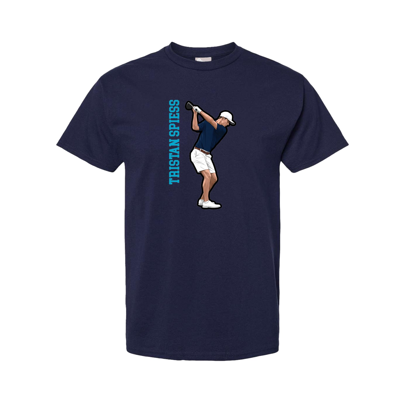 Tee — Name Vertical in Navy