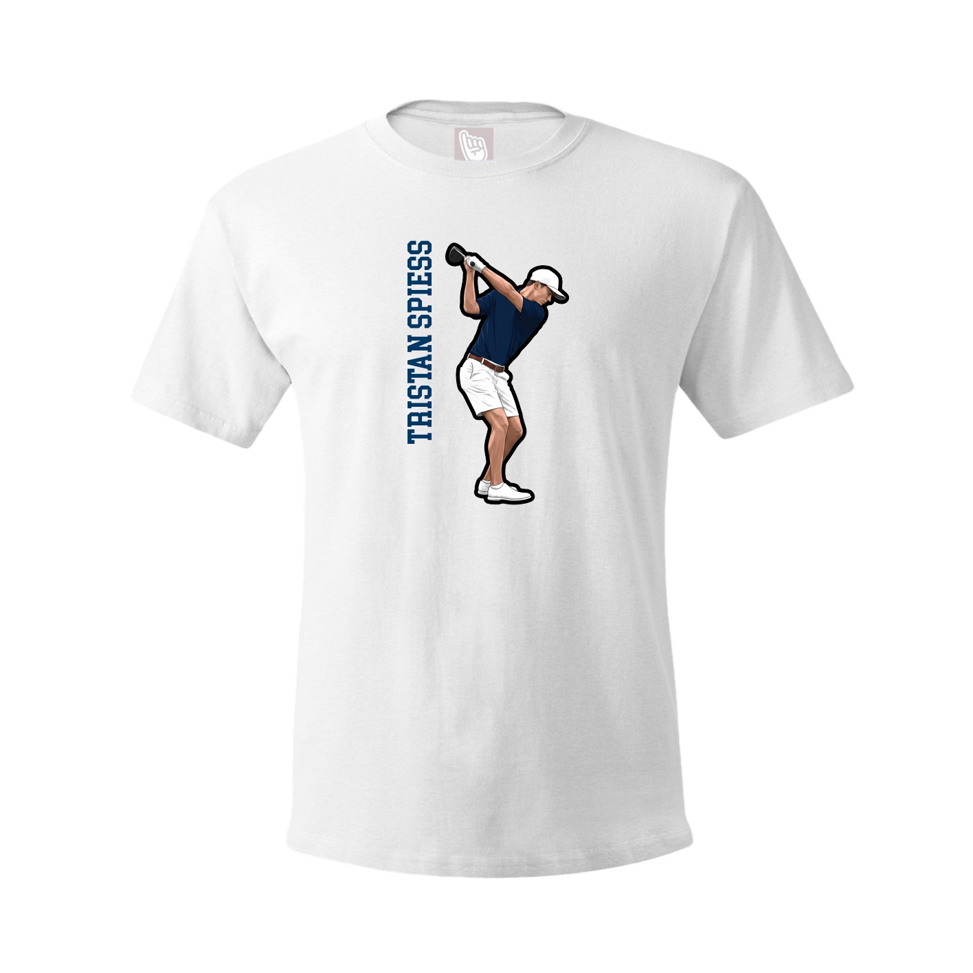 Youth Tee — Name Vertical in White