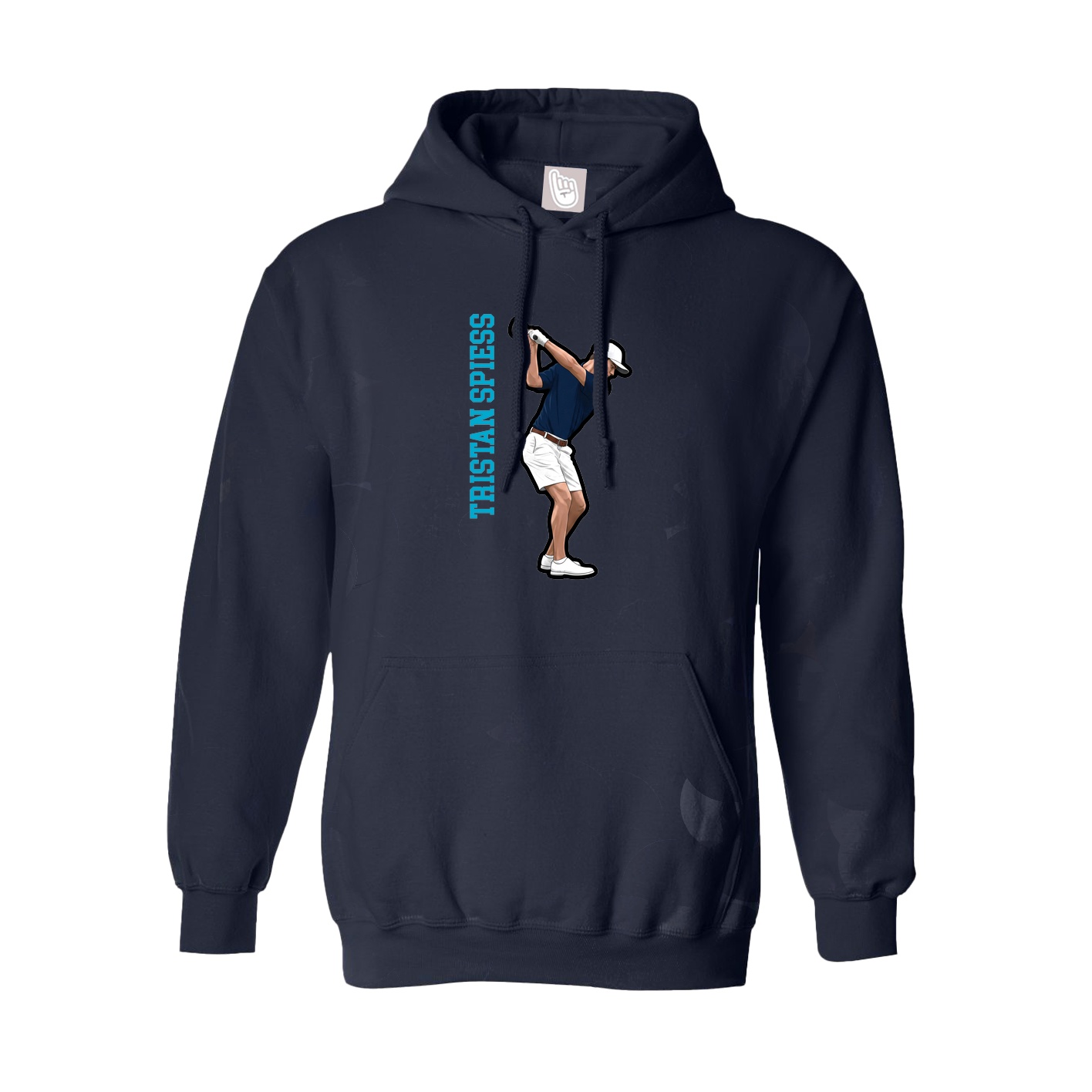 Youth Hoodie — Name Vertical in Navy