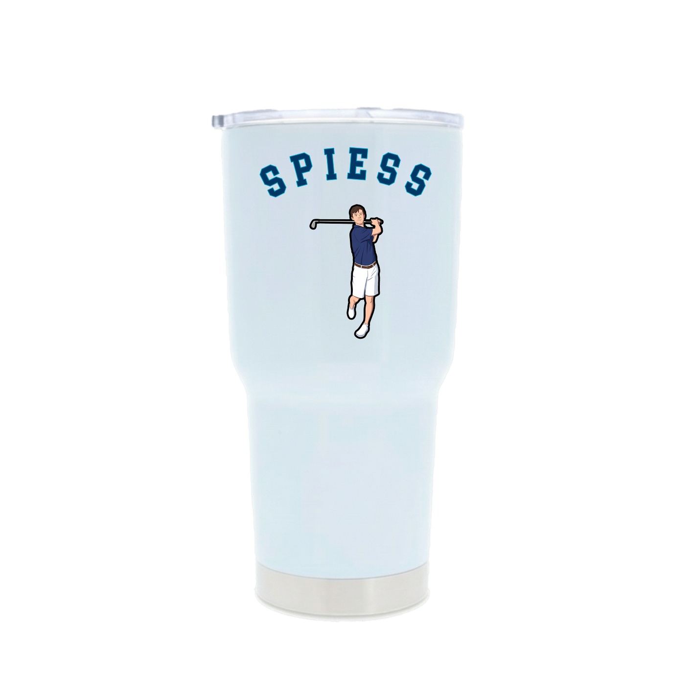 30oz Stainless Steel Tumbler — Shirsey Arch in White