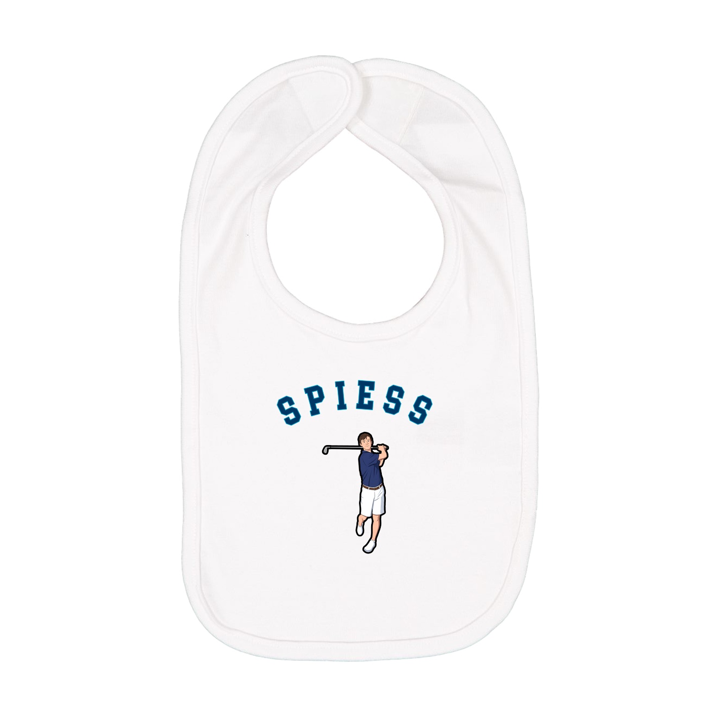 Infant Bib — Shirsey Arch in White