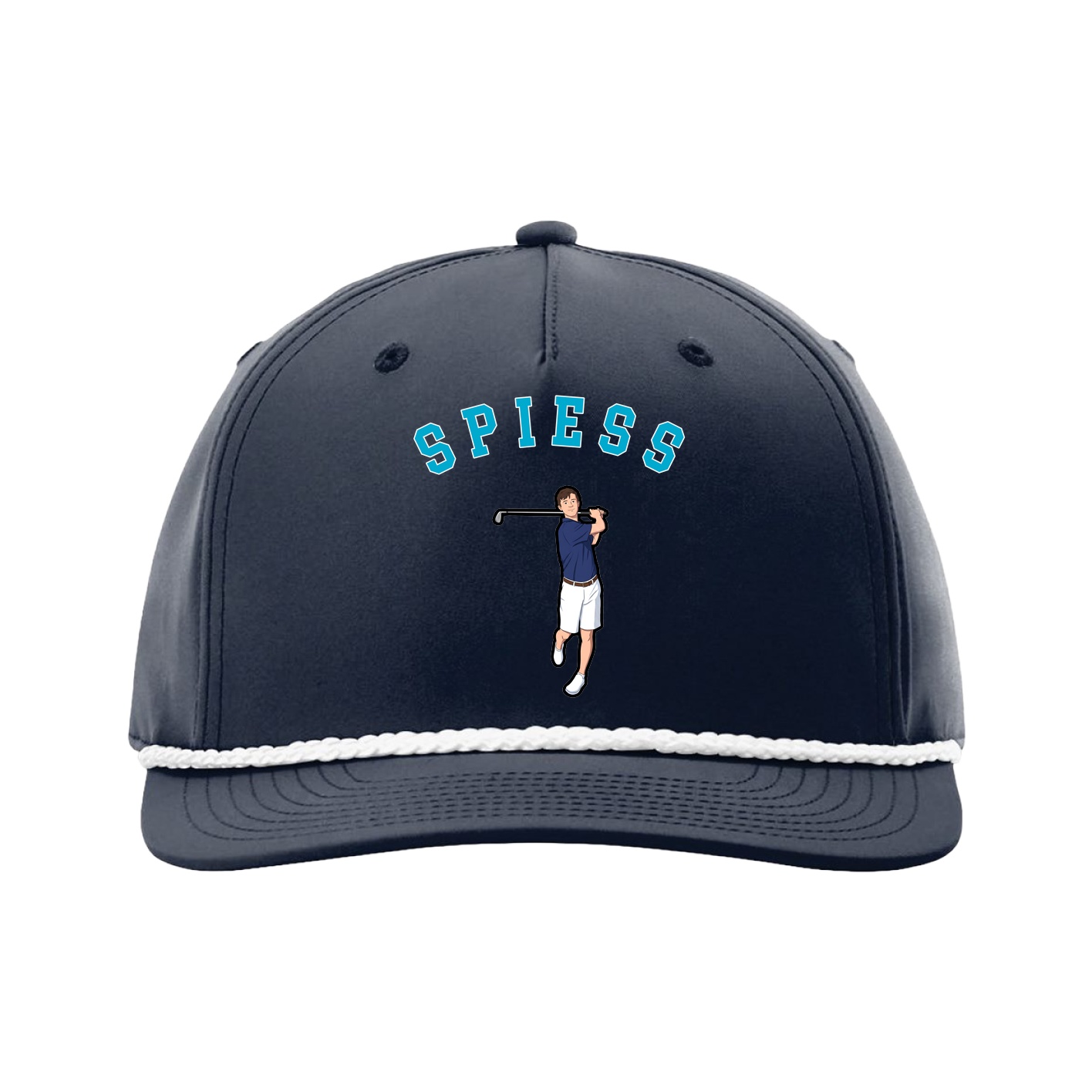 Five-Panel Classic Rope Cap — Shirsey Arch in Navy