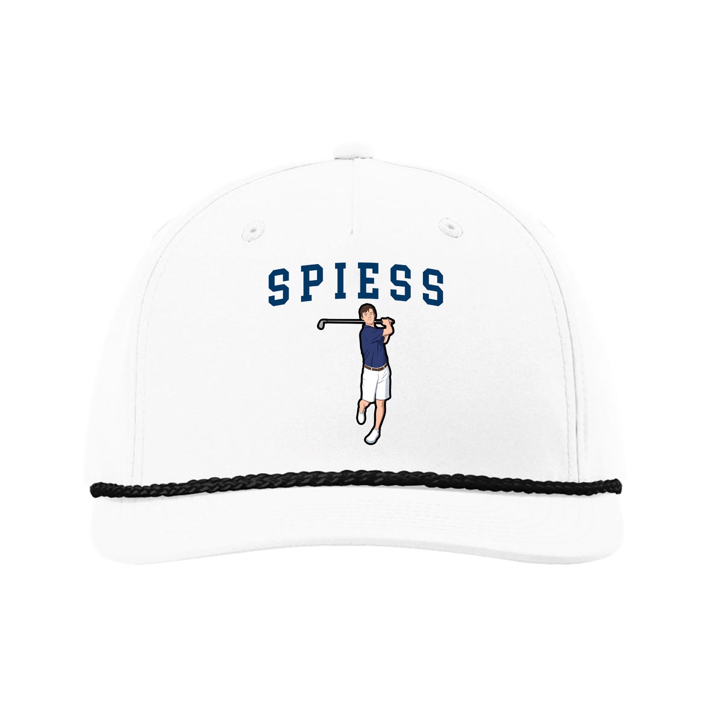 Five-Panel Classic Rope Cap — Shirsey in White