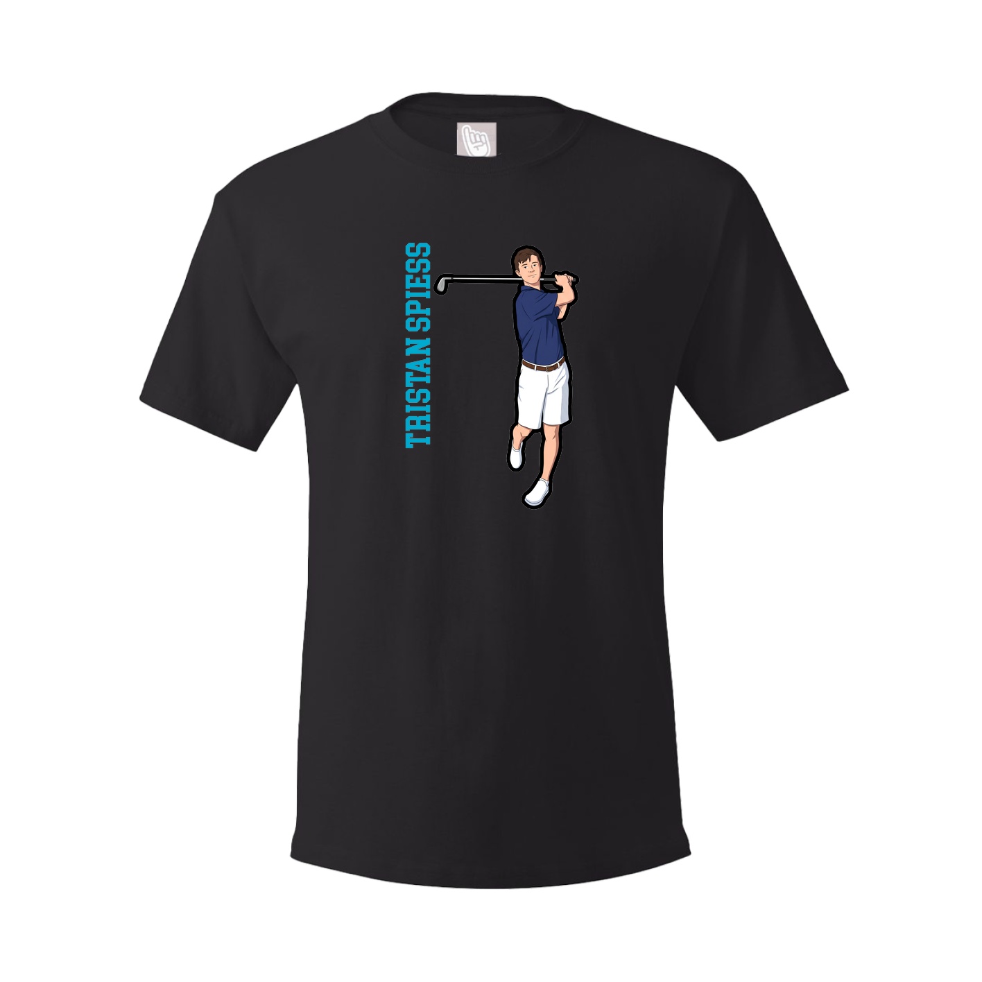 Youth Tee — Name Vertical in Black