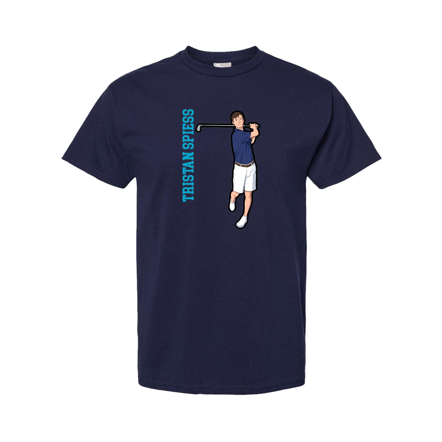 Youth Tee — Name Vertical in Navy