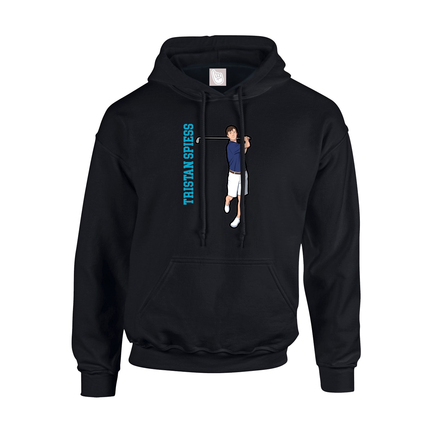 Youth Hoodie — Name Vertical in Black