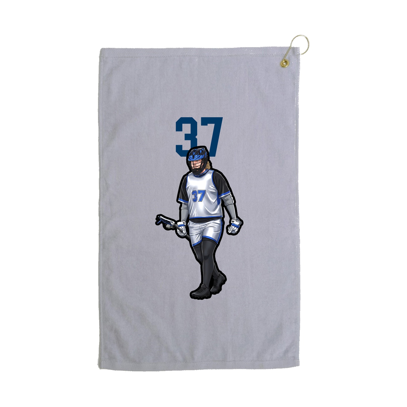Golf Towel — Number Top in Grey