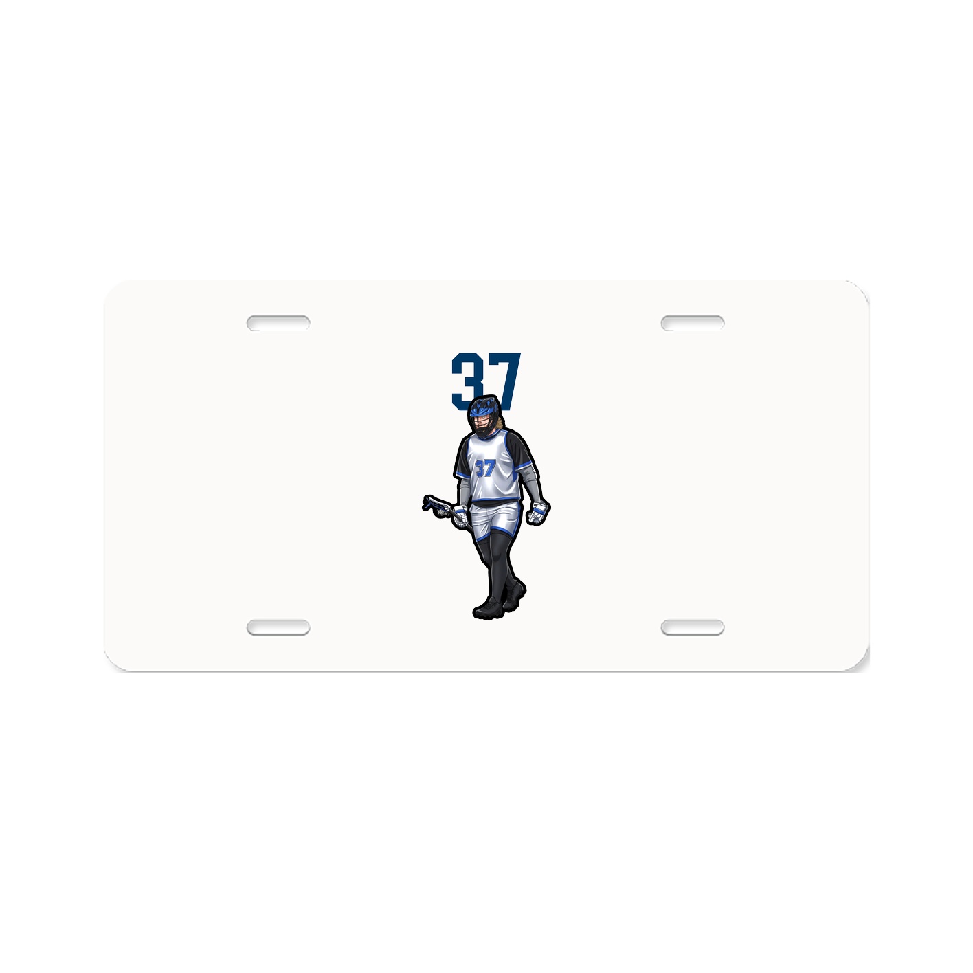 License Plate — Number Top in Classic