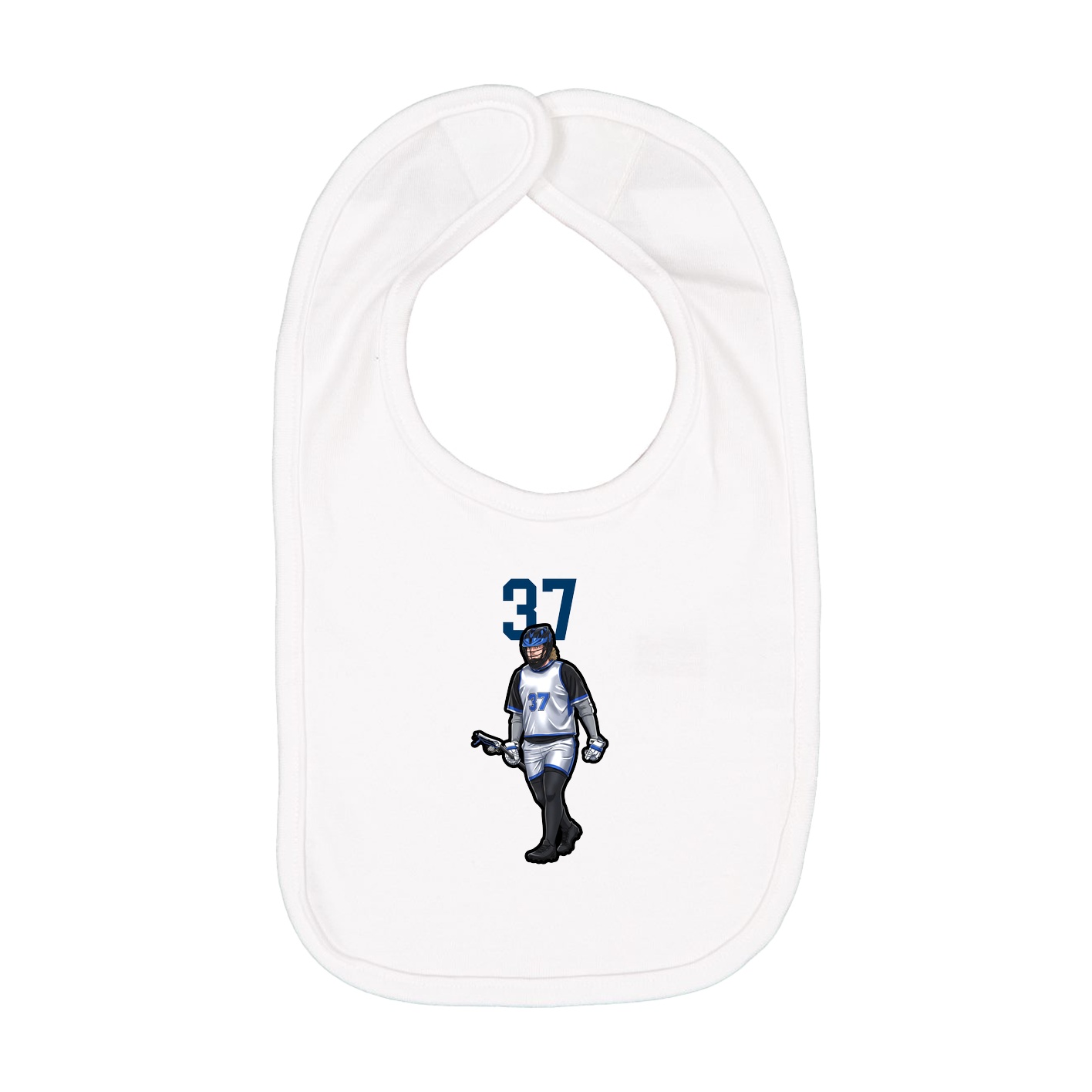 Infant Bib — Number Top in White