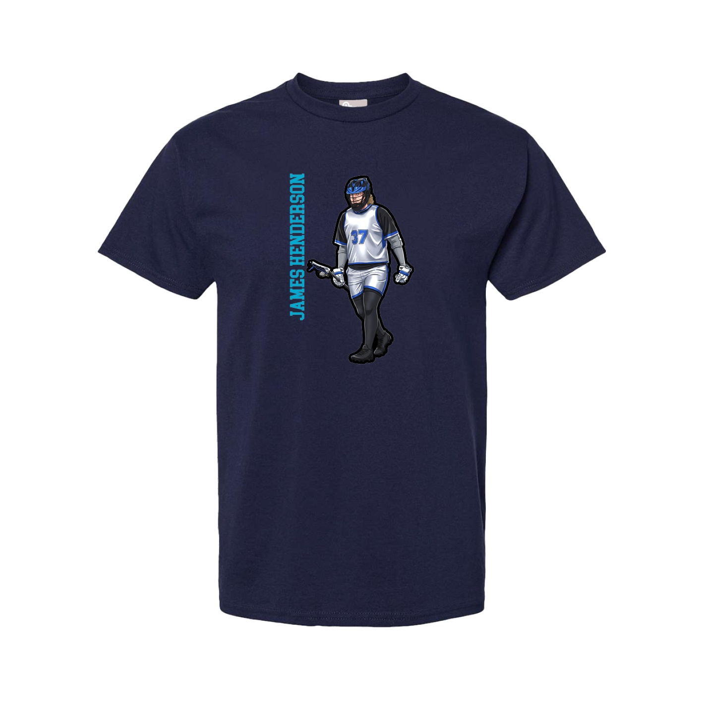 Tee — Name Vertical in Navy