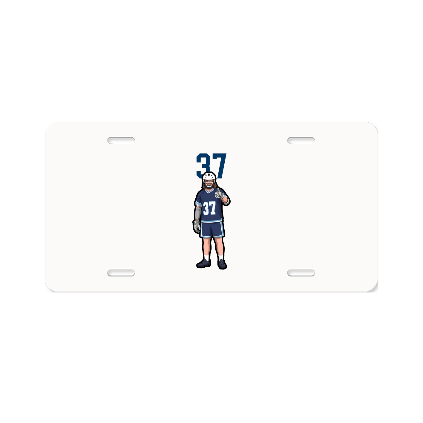 License Plate — Number Top in Classic