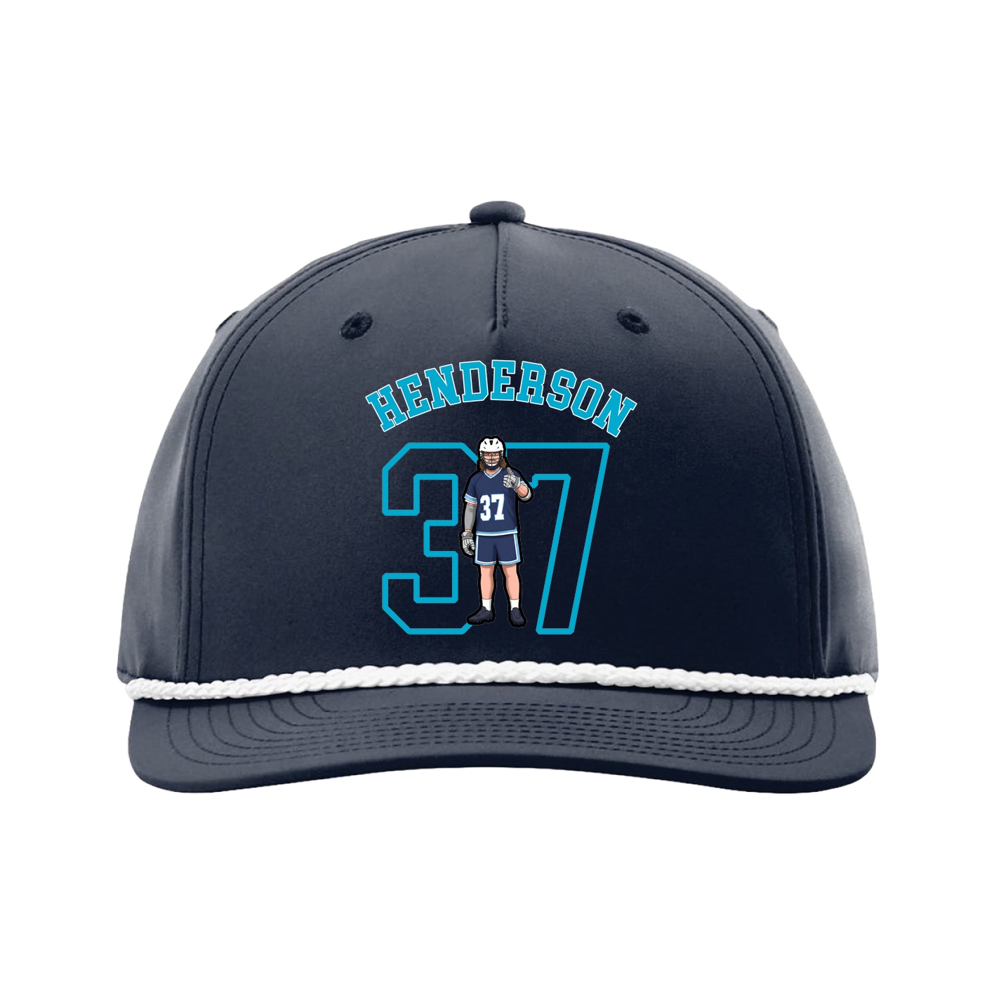 Five-Panel Classic Rope Cap — Shirsey Arch in Navy