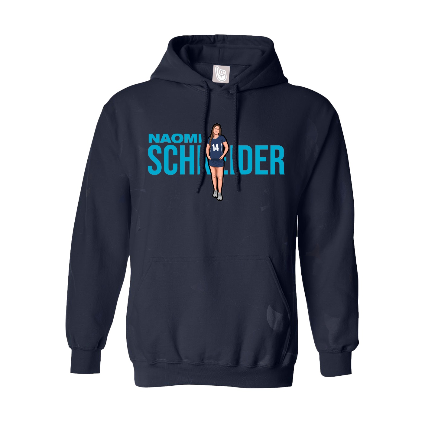 Hoodie — Player Name in Navy