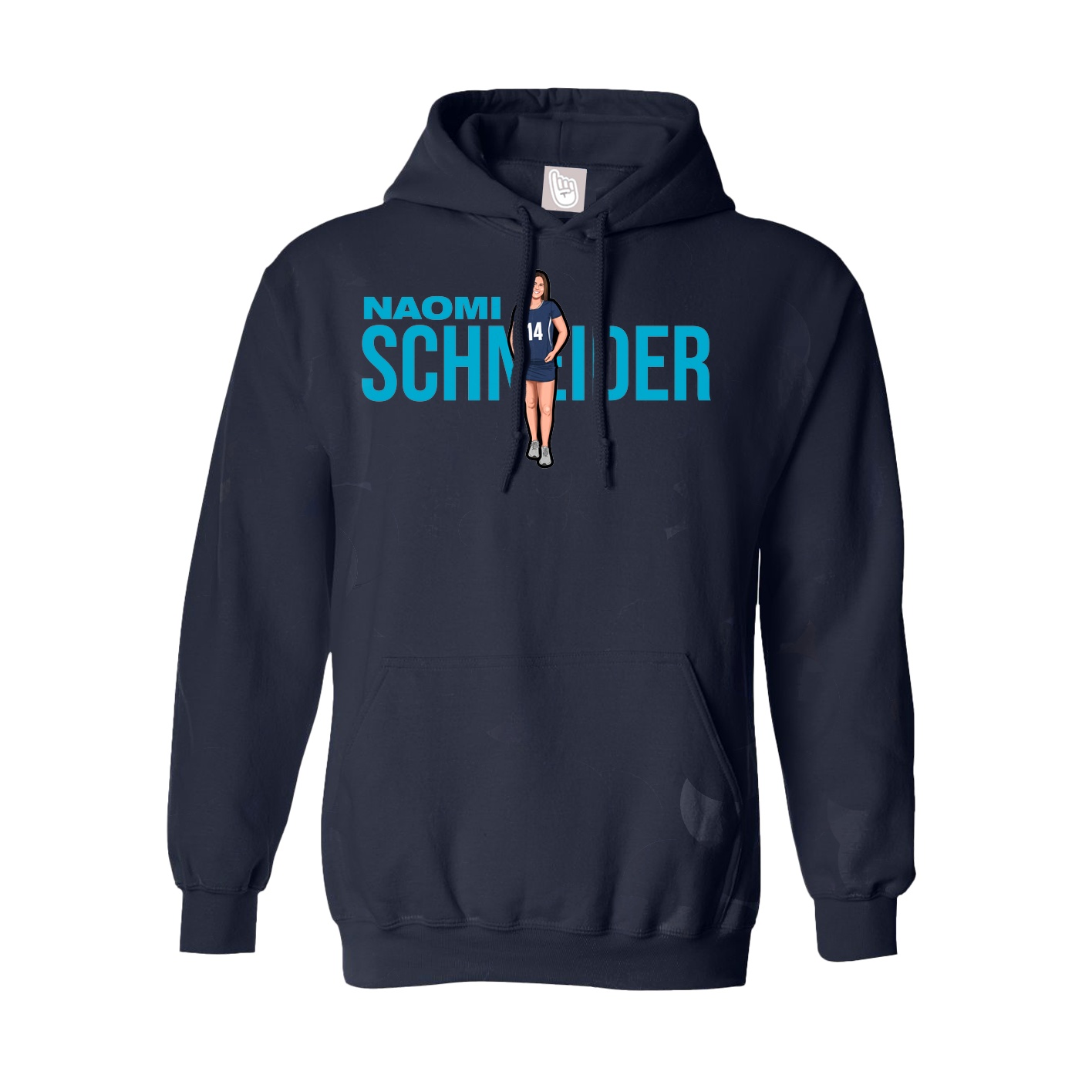 Youth Hoodie — Player Name in Navy